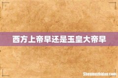 西方上帝早还是玉皇大帝早