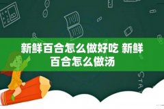 新鲜百合怎么做好吃 新鲜百合怎么做汤