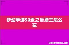 梦幻手游50级之后魔王怎么玩