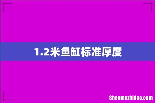 1.2米鱼缸标准厚度