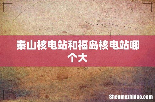 秦山核电站和福岛核电站哪个大