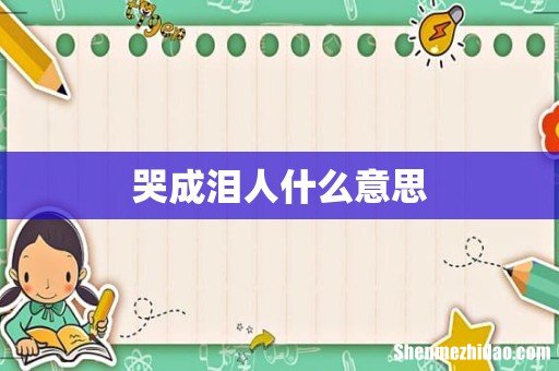 哭成泪人什么意思