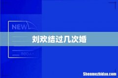 刘欢结过几次婚