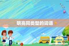 明亮同类型的词语