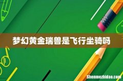 梦幻黄金瑞兽是飞行坐骑吗