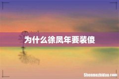 为什么徐凤年要装傻