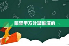 隔壁甲方叶璇谁演的