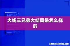 火线三兄弟大结局是怎么样的