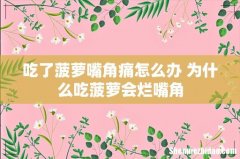 吃了菠萝嘴角痛怎么办 为什么吃菠萝会烂嘴角
