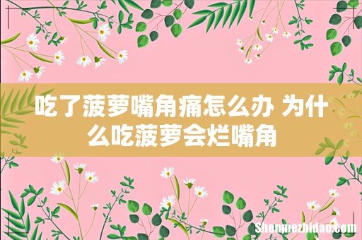吃了菠萝嘴角痛怎么办 为什么吃菠萝会烂嘴角