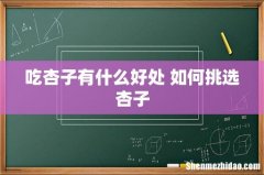 吃杏子有什么好处 如何挑选杏子