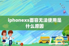iphonexs面容无法使用是什么原因