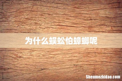为什么蜈蚣怕蟑螂呢