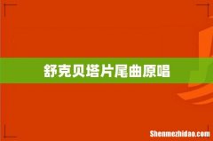 舒克贝塔片尾曲原唱