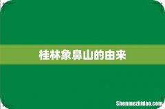 桂林象鼻山的由来