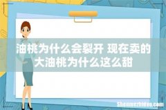 油桃为什么会裂开 现在卖的大油桃为什么这么甜