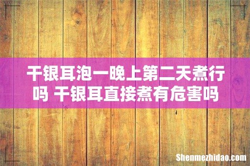 干银耳泡一晚上第二天煮行吗 干银耳直接煮有危害吗