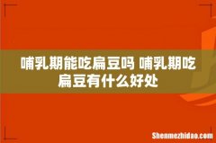 哺乳期能吃扁豆吗 哺乳期吃扁豆有什么好处