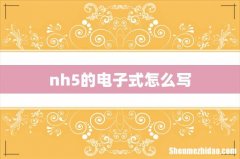 nh5的电子式怎么写