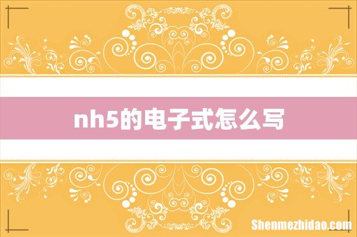 nh5的电子式怎么写