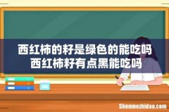 西红柿的籽是绿色的能吃吗 西红柿籽有点黑能吃吗
