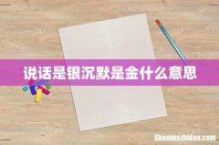 说话是银沉默是金什么意思