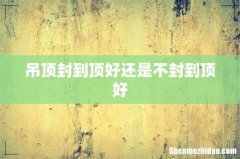 吊顶封到顶好还是不封到顶好