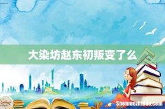 大染坊赵东初叛变了么