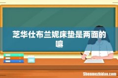 芝华仕布兰妮床垫是两面的嘛