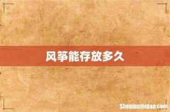 风筝能存放多久