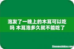 泡发了一晚上的木耳可以吃吗 木耳泡多久就不能吃了