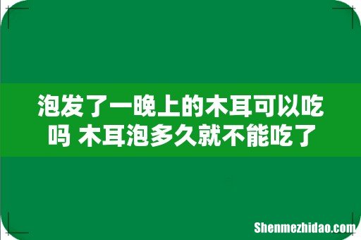 泡发了一晚上的木耳可以吃吗 木耳泡多久就不能吃了