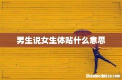 男生说女生体贴什么意思