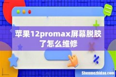 苹果12promax屏幕脱胶了怎么维修