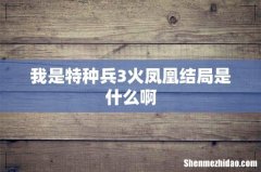 我是特种兵3火凤凰结局是什么啊