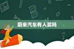 蔚来汽车有人买吗