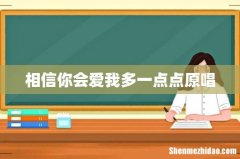 相信你会爱我多一点点原唱