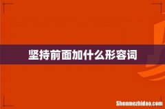 坚持前面加什么形容词