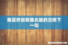 我喜欢你就像北城的古桥下一句