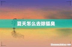 夏天怎么去除狐臭