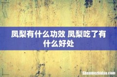 凤梨有什么功效 凤梨吃了有什么好处