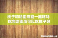 桃子和哈密瓜能一起吃吗 吃完哈密瓜可以吃桃子吗