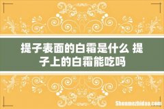 提子表面的白霜是什么 提子上的白霜能吃吗