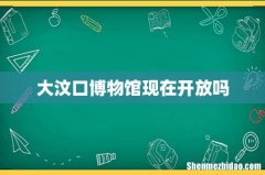 大汶口博物馆现在开放吗