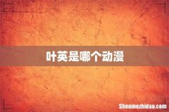 叶英是哪个动漫