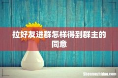 拉好友进群怎样得到群主的同意