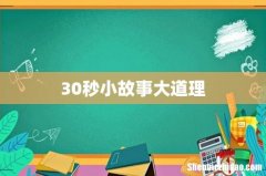 30秒小故事大道理