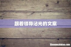 跟着领导沾光的文案
