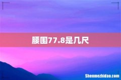 腰围77.8是几尺