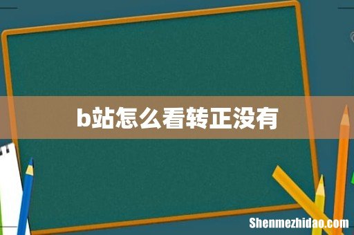 b站怎么看转正没有